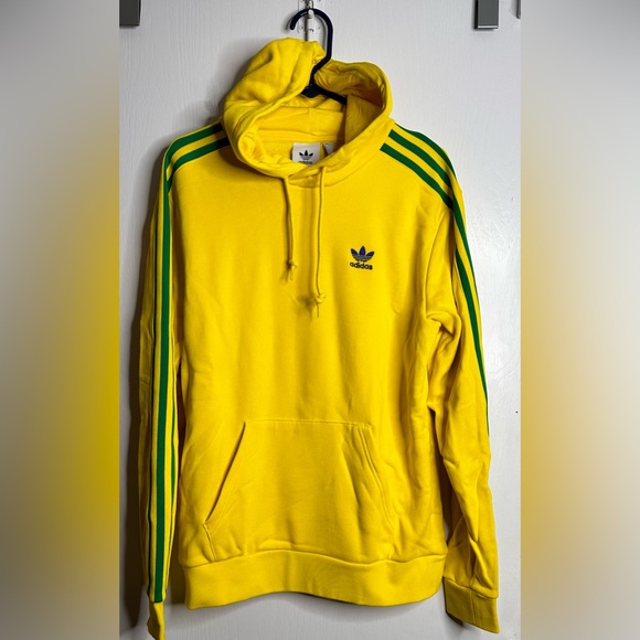 Adidas men’s yellow hoodie. NWT!  Size Small - Picture 4 of 12
